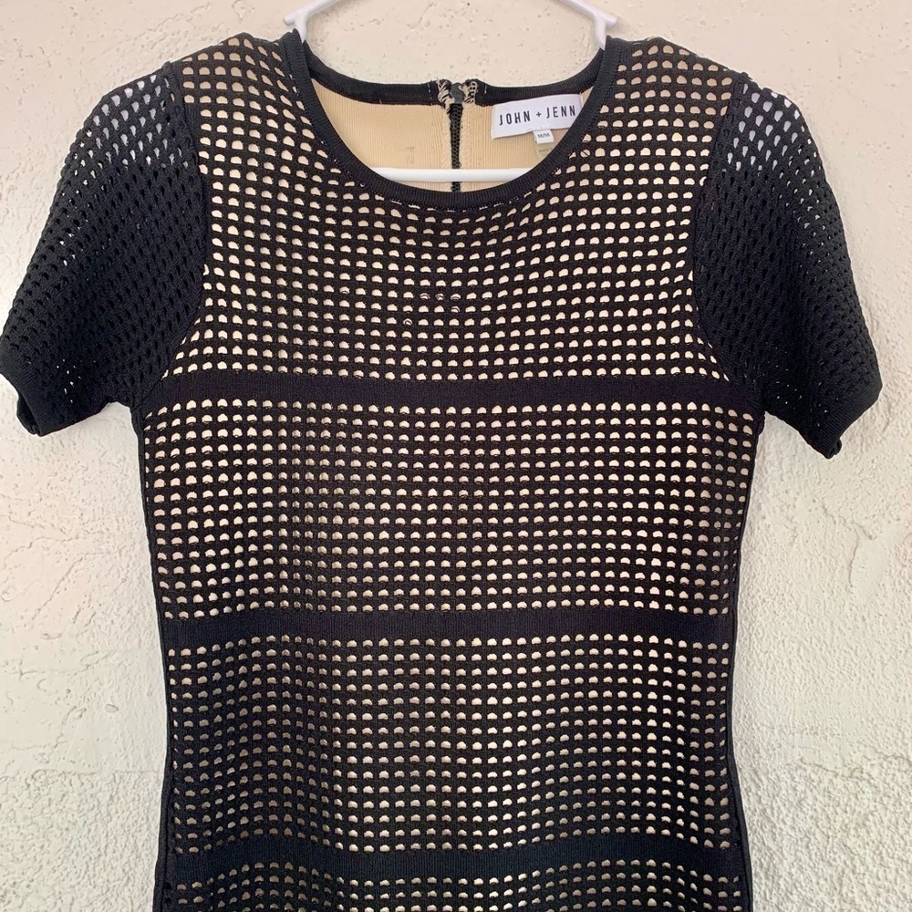 REVOLVE John + Jenn Black Eyelet Body Con Dress - Picture 3 of 11